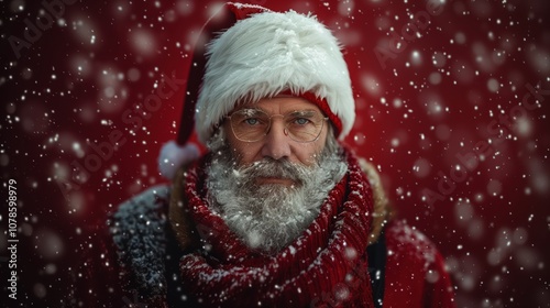 Portrait of Santa Claus. Santa Claus with gifts. Christmas and New Year gifts. Happy New Year. Merry Christmas. Santa Claus.