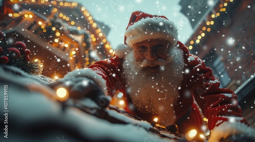 Portrait of Santa Claus. Santa Claus with gifts. Christmas and New Year gifts. Happy New Year. Merry Christmas. Santa Claus.