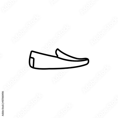 Loafer thin line vector icon.