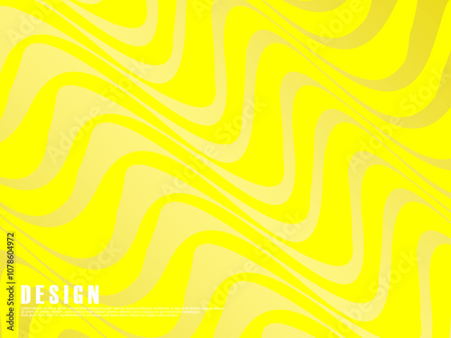 Abstract yellow color background. Dynamic shape composition. Yellow waves gradient cloud pattern. Yellow gradient background vector illustration.