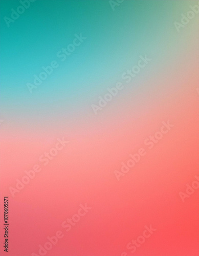 Abstract Gradient Background in Teal and Coral