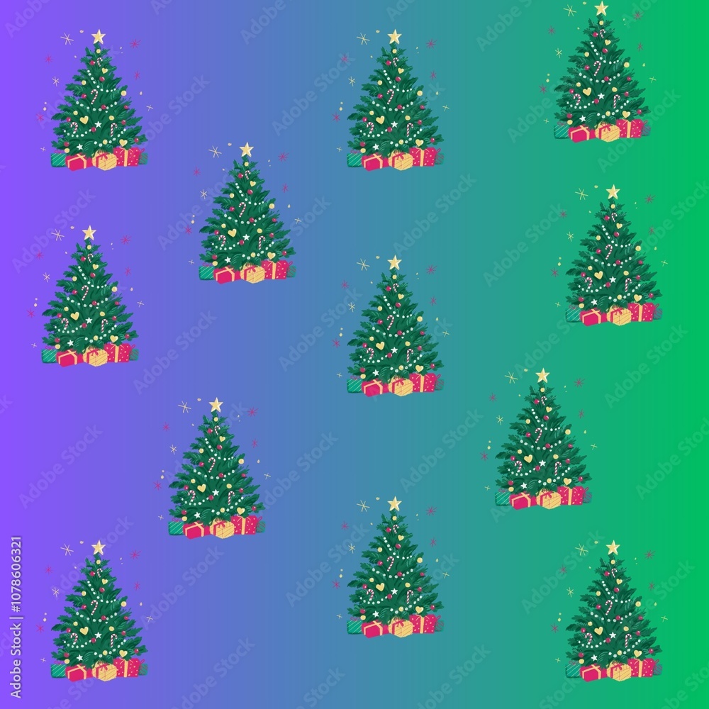 christmas tree with snowflakes pattern with christmas trees christmas tree with snowflakes pattern with christmas trees