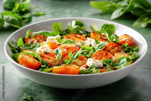 Caprese inspired salad featuring mozzarella heirloom tomatoes and fresh basil drizzled with balsamic glaze for a vibrant and elegant Italian style dish