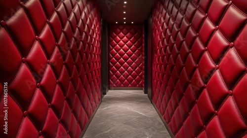 Red Upholstered Hallway photo