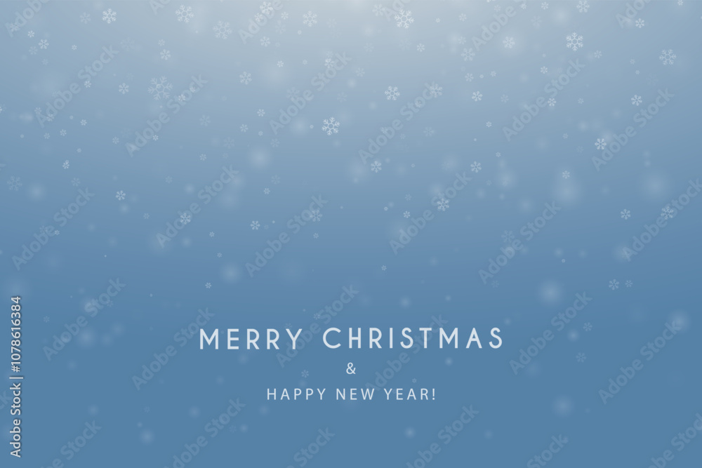 Snowflake design. Winter. Snowfall. White and blue. Scattered snowflakes. December theme. Snowy landscape. Hurricane. Christmas cards	