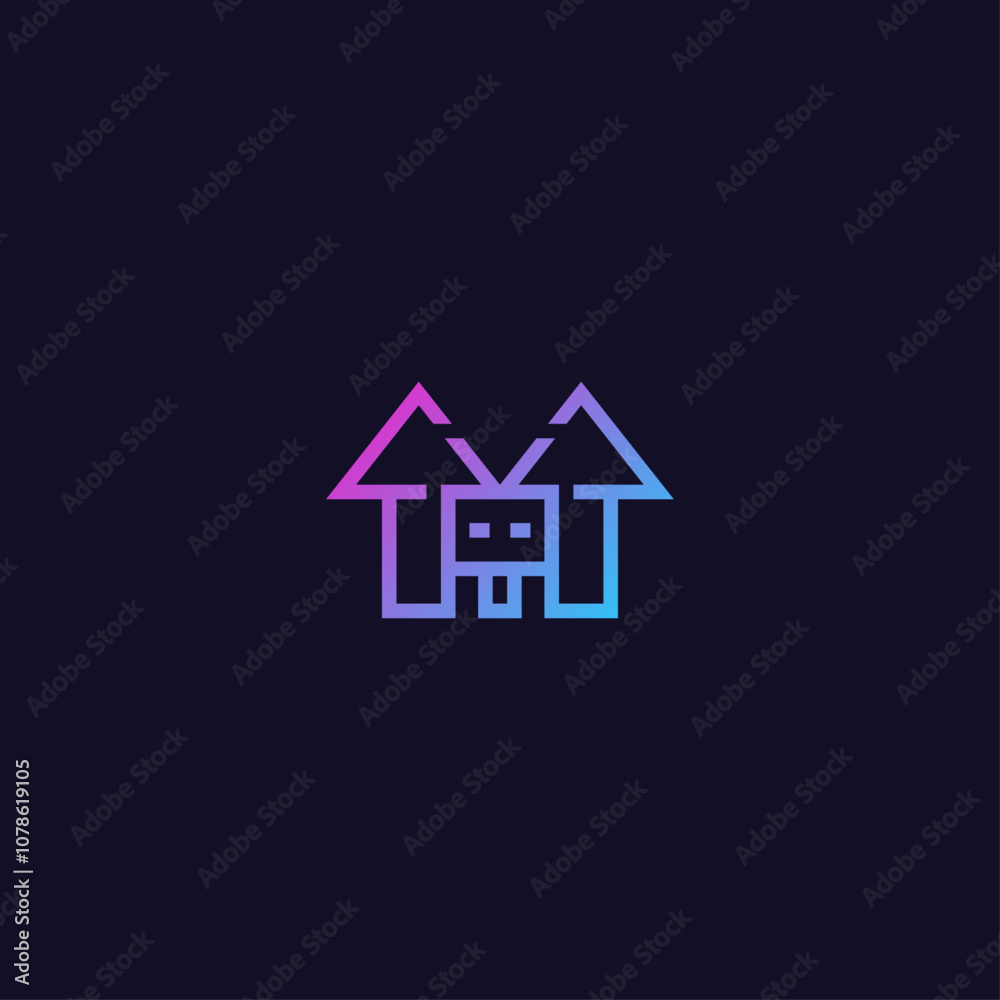 Bot arrow logo design.