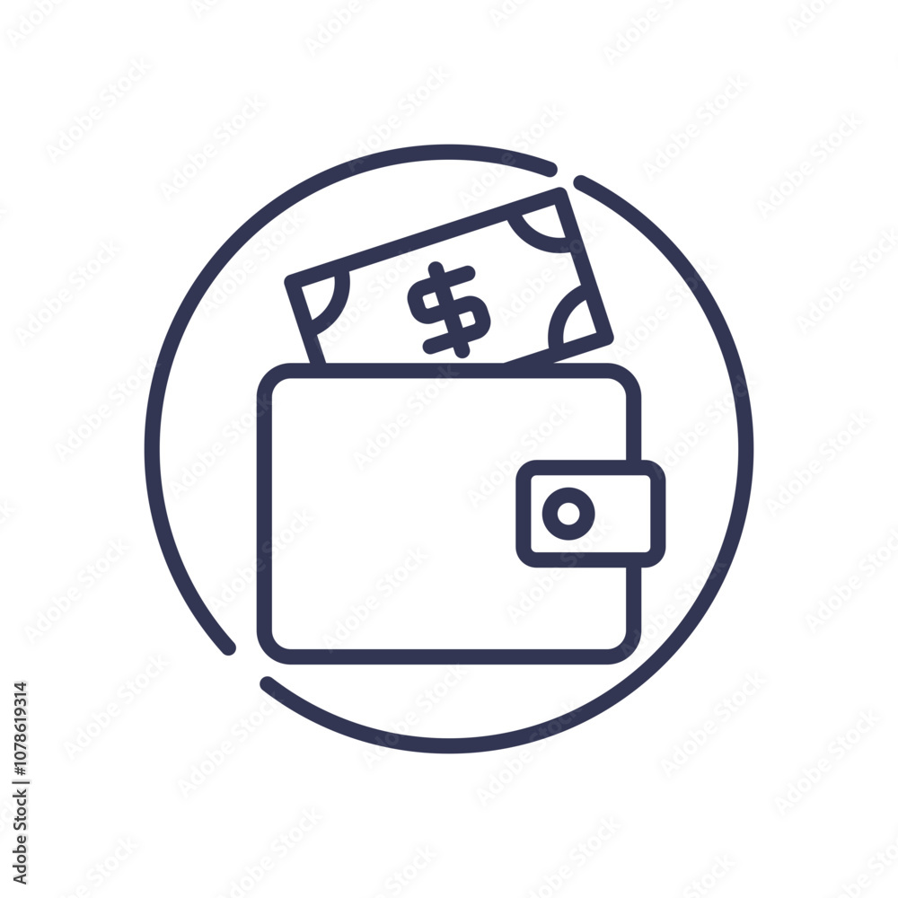 Wallet with cash symbolizes low revenue and financial constraints. Wallet with cash symbolizes low revenue and financial constraints.