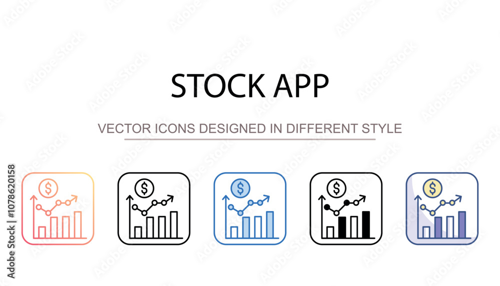 Stock App icon design with white background stock illustration Stock App icon design with white background stock illustration