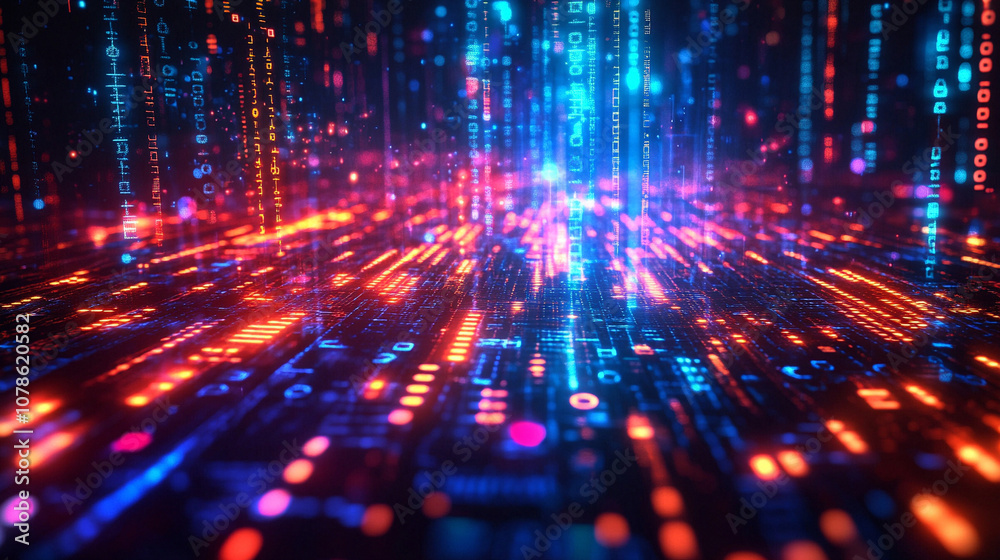 Abstrakcyjne tło danych cyfrowych. elementy technologiczne, analiza danych, tło generative ai Abstrakcyjne tło danych cyfrowych. elementy technologiczne, analiza danych, tło generative ai