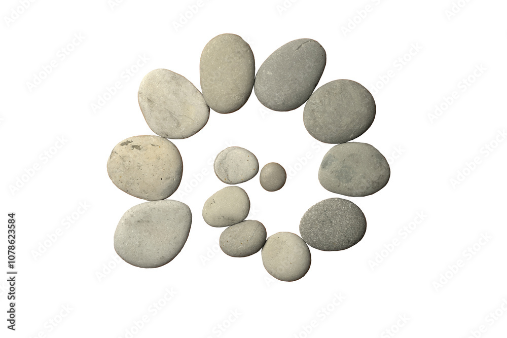 Balanced zen stones isolated. Relax stacked stones on empty white background. Balanced zen stones isolated. Relax stacked stones on empty white background.