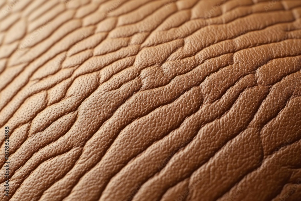 Close-up of Textured Brown Leather Surface Close-up of Textured Brown Leather Surface
