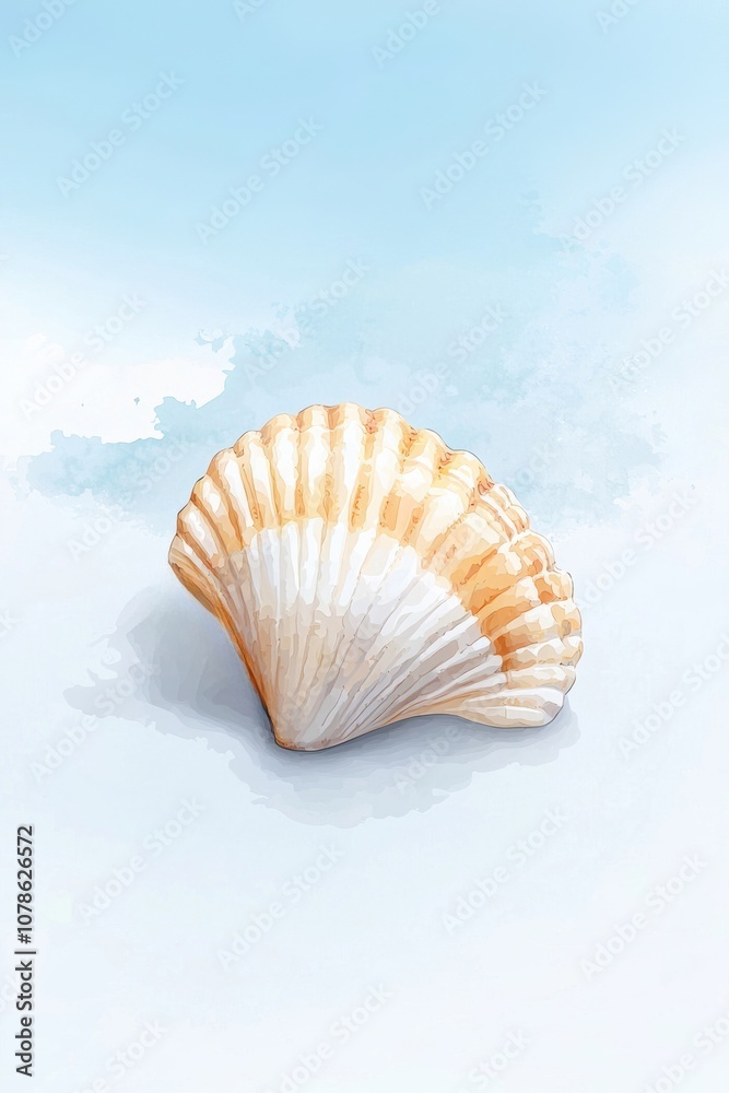 A stunning illustration of a seashell, featuring elegant lines and soft colors, perfect for beach-themed designs and natural aesthetics. A stunning illustration of a seashell, featuring elegant lines and soft colors, perfect for beach-themed designs and natural aesthetics.