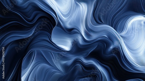 Abstract Blue and White Fluid Design Background