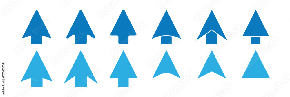 Collection of blue arrow. Blue Arrow with a Textured surface. Collection of blue arrow. Blue Arrow with a Textured surface.
