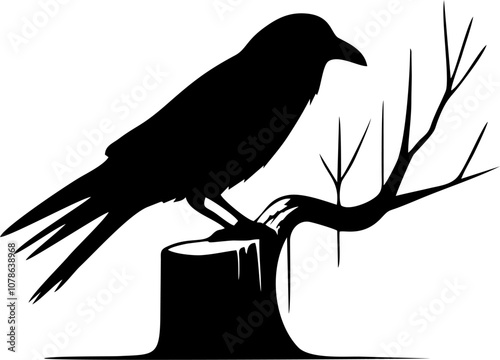 crow on the ground