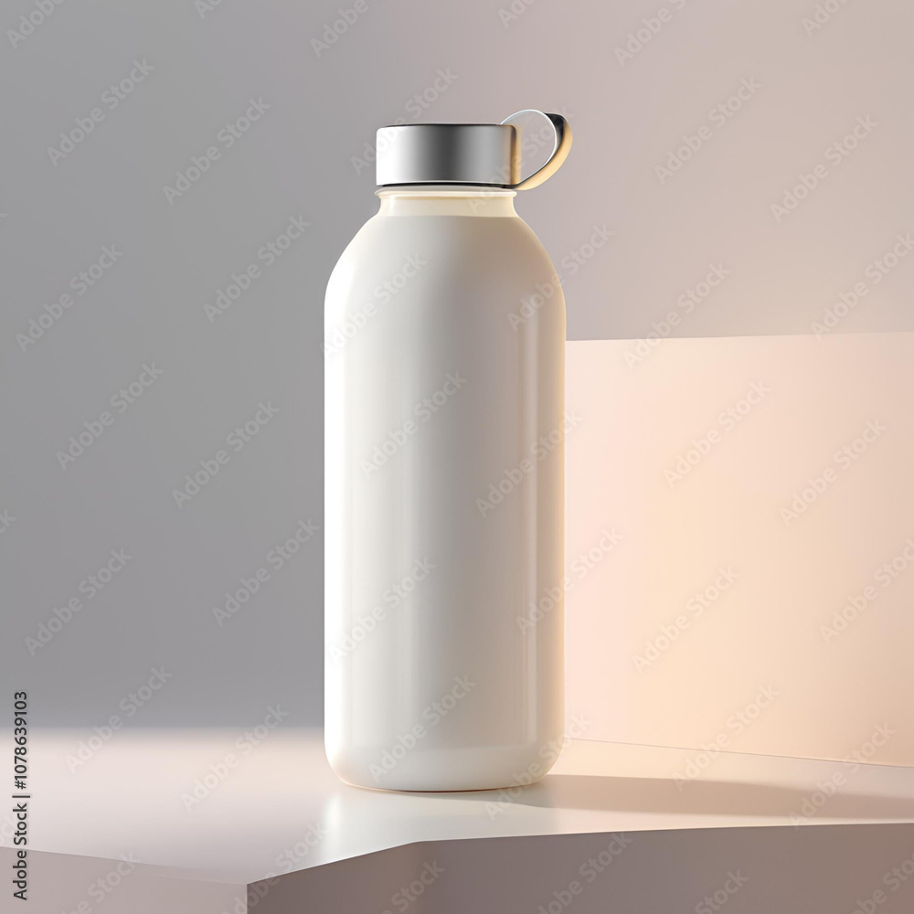 3d rendering of a drinking bottle with a blank label 3d rendering of a drinking bottle with a blank label