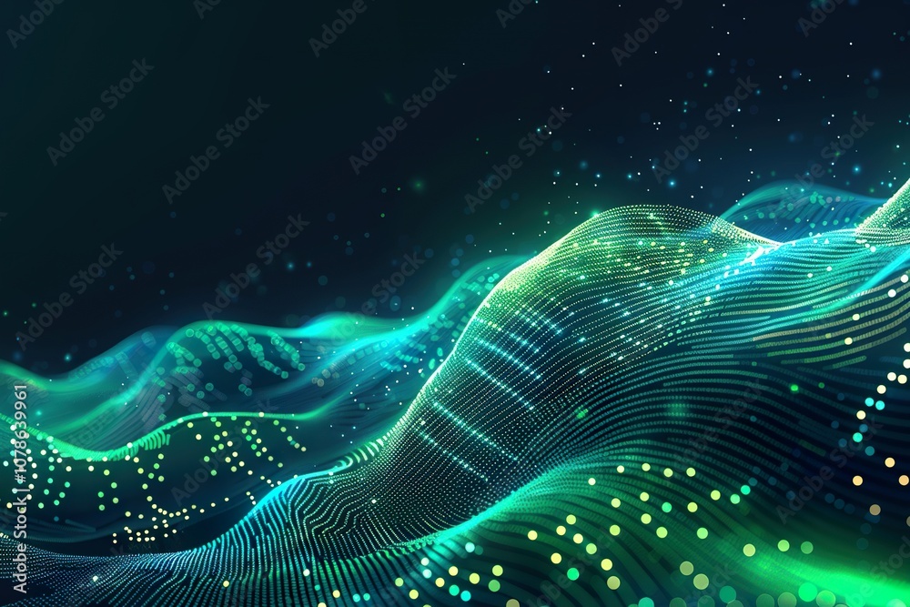 Naklejka premium visualization of wave particle