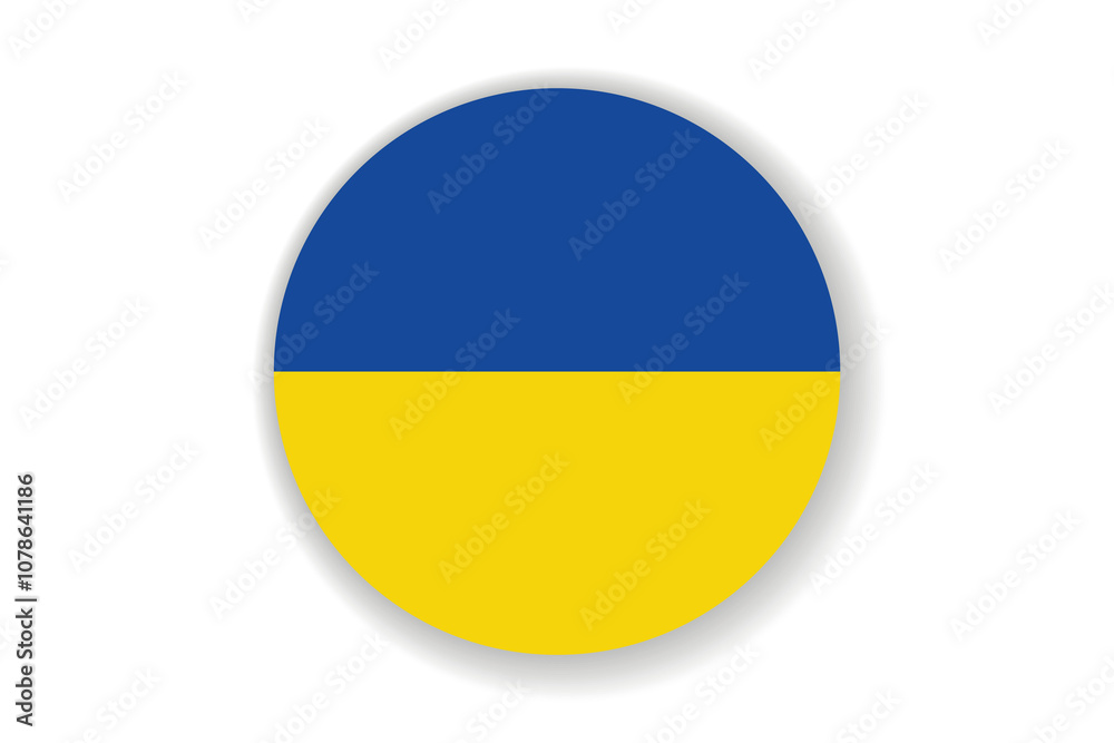 Flag of Ukraine. Ukrainian national symbol in official colors. Template icon. Abstract vector background. Round glass light ball, 3D big bubble, sphere Flag of Ukraine. Ukrainian national symbol in official colors. Template icon. Abstract vector background. Round glass light ball, 3D big bubble, sphere