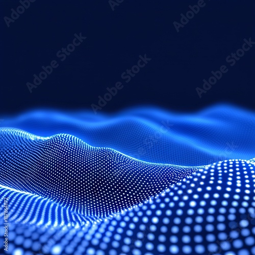 Dynamic network system with abstract blue tech background
