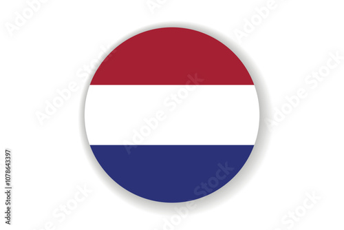 Free Download Flag of Netherlands. National symbol in official colors. Template icon. Abstract vector background. Round glass light ball, 3D big bubble, sphere - GFXLoad
