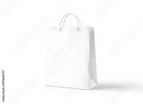 White Paper Shopping Bag Mockup
