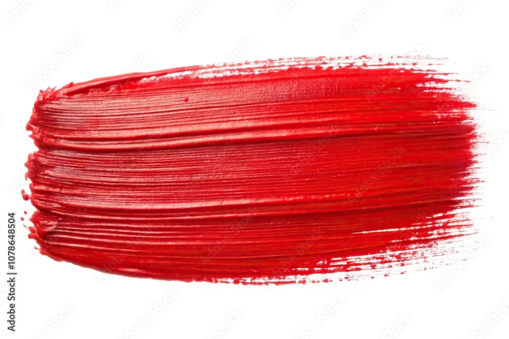 Abstract red brush strokes painting on white background Abstract red brush strokes painting on white background