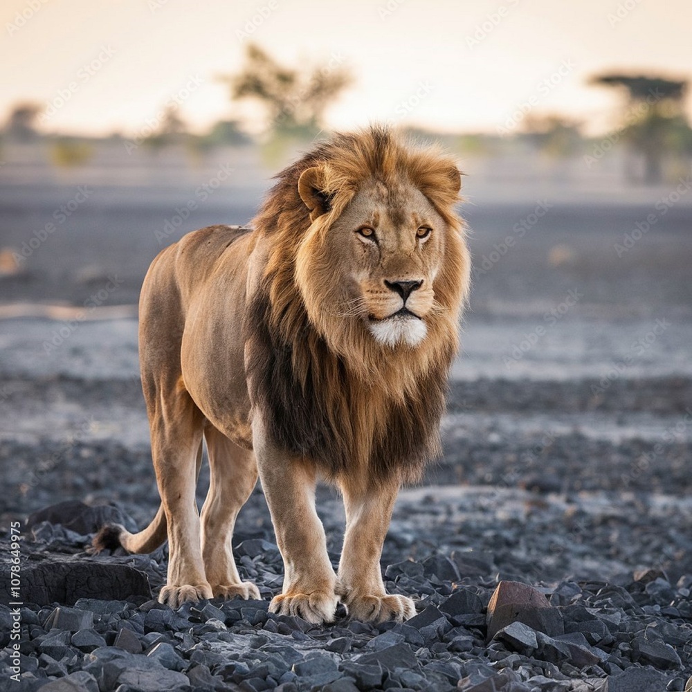 Naklejka premium 사자