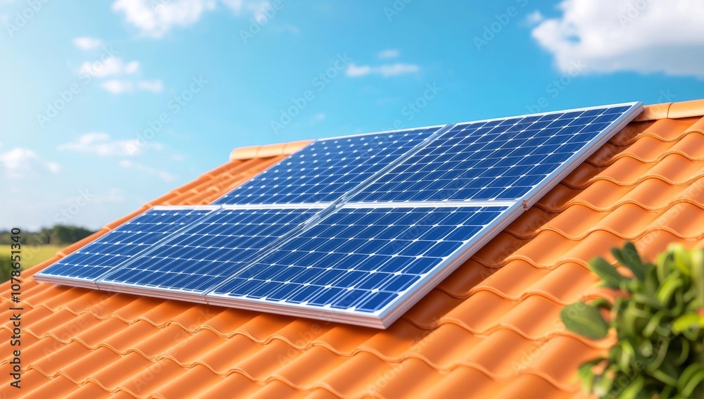 Energy-efficient solar panels for homes and houses symbolizing sustainability and renewable resources Energy-efficient solar panels for homes and houses symbolizing sustainability and renewable resources