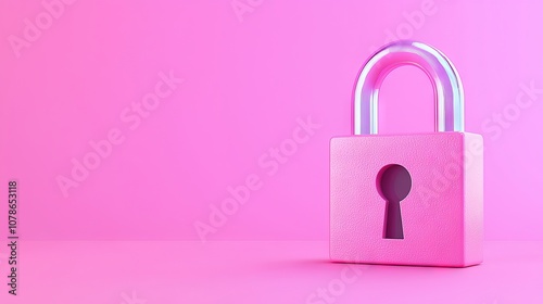 Security services concept of modern digital privacy with a purple pinkish color design - Stocke