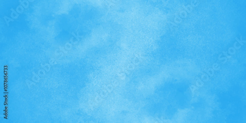 Grunge tint light blue watercolor abstract background, Aquarelle paint paper textured, blue sky with clouds, Sky Nature Landscape Background, sky background with white fluffy clouds. 