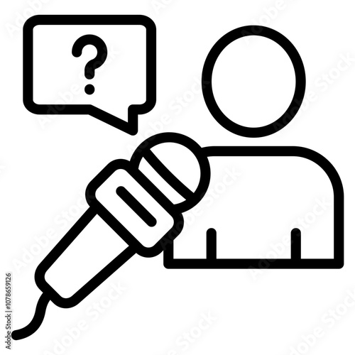 Media Interview Icon For Design Element