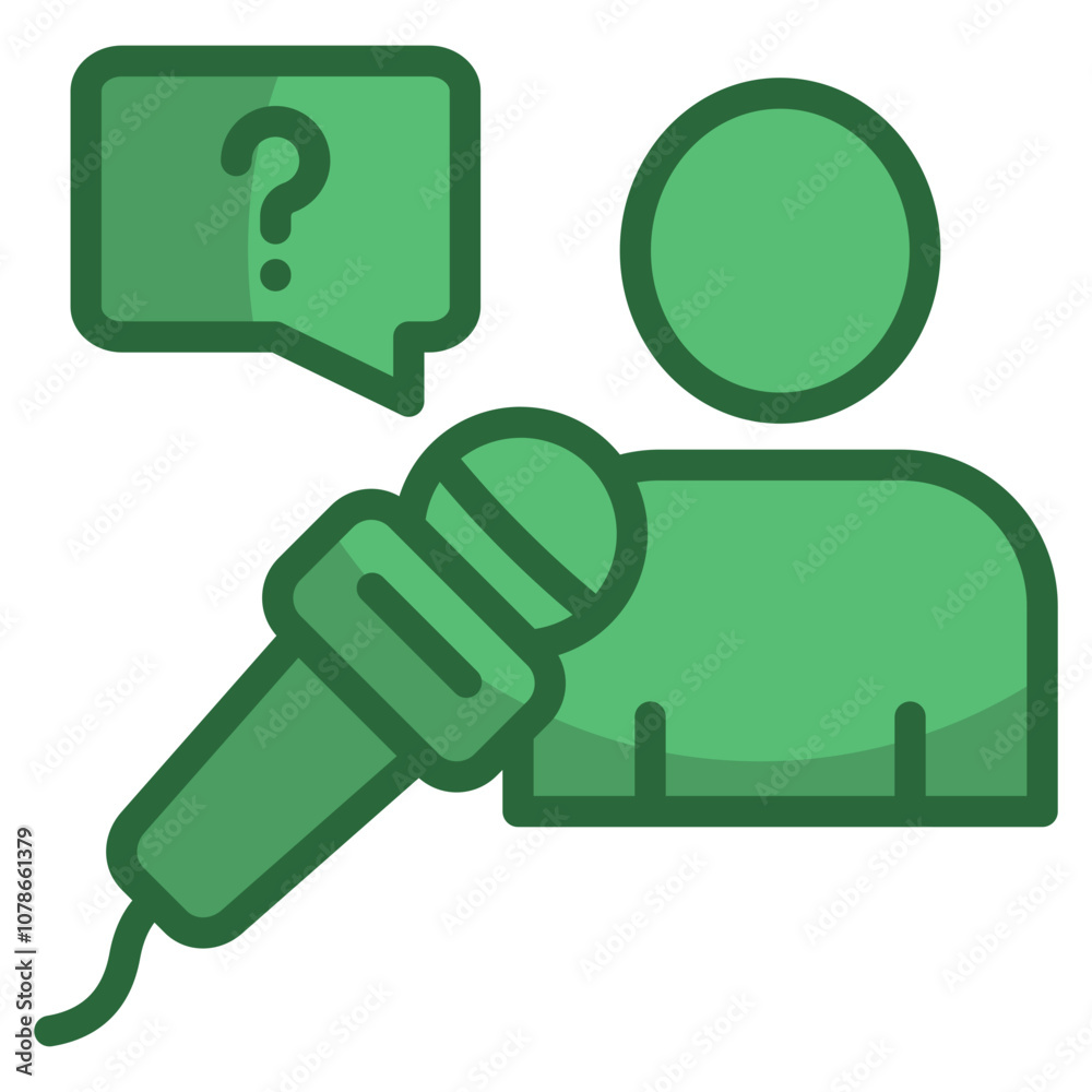 Media Interview Icon For Design Element Media Interview Icon For Design Element