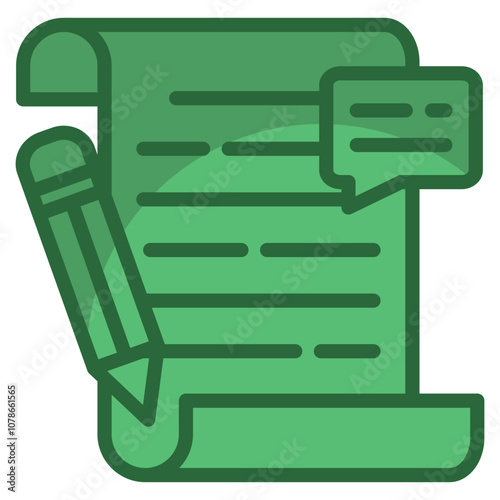 Speech Writing Icon For Design Element