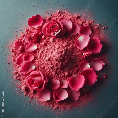 Rose Petal Powder – A soft pinkish red powder with a velvety t photo