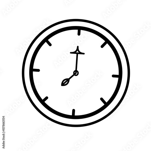 clock on white