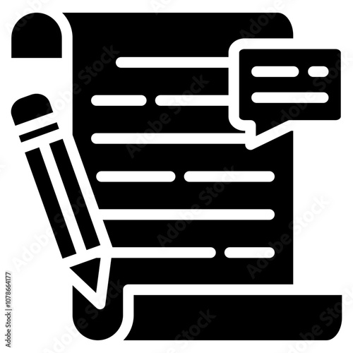 Speech Writing Icon For Design Element