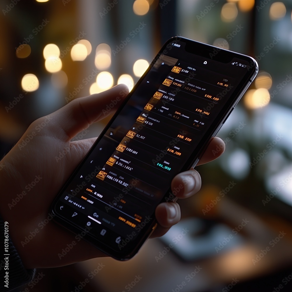 Obraz premium Seamless Mobile Crypto Transactions