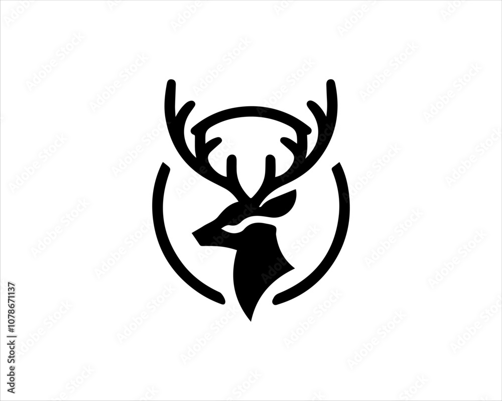 Deer head icon symbol vector illustration. Deer logo vector template. Silhouette deer logo design for T-shirts. Deer head icon symbol vector illustration. Deer logo vector template. Silhouette deer logo design for T-shirts.