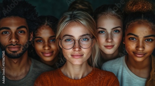 Group Portrait of Diverse Friends