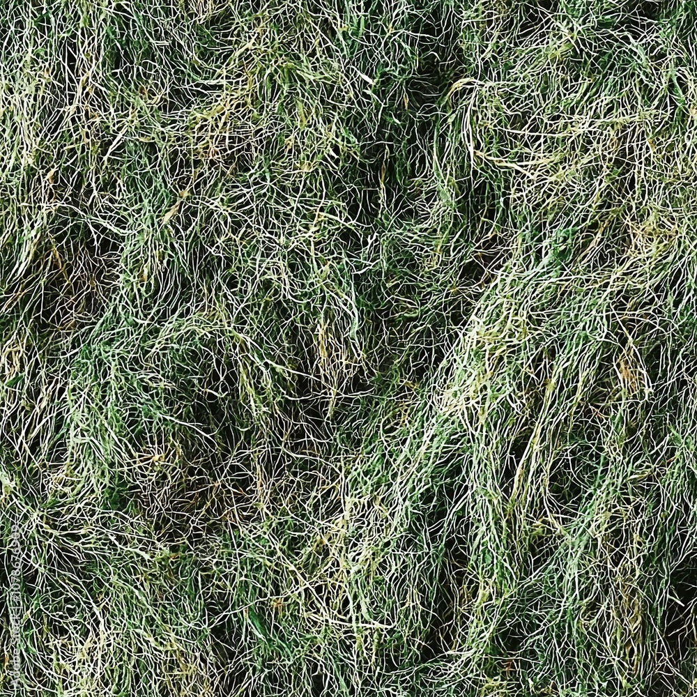 Green Ghillie Suit Grass Hunter Hunting Camouflage Pattern, Seamless Camo Texture