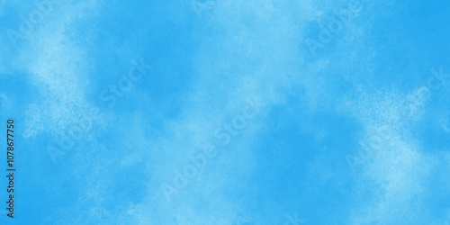 Grunge tint light blue watercolor abstract background, Aquarelle paint paper textured, blue sky with clouds, Sky Nature Landscape Background, sky background with white fluffy clouds. 