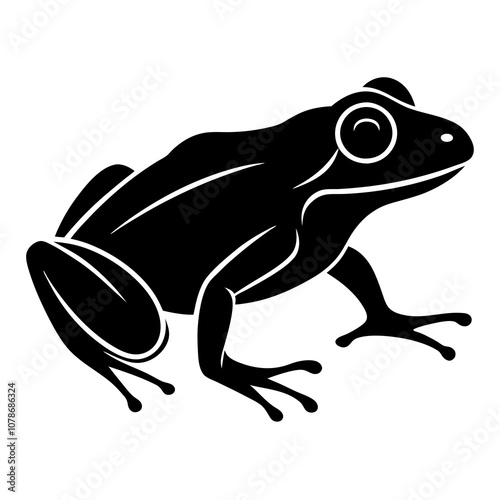 frog on white background