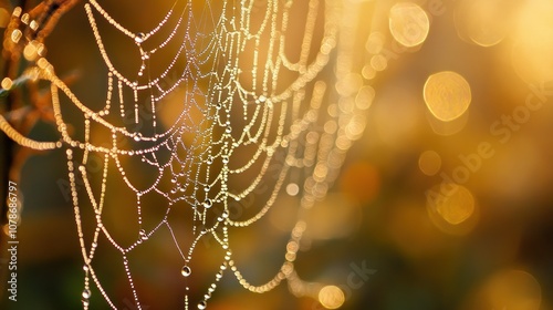 Dew Drops on a Spiderweb