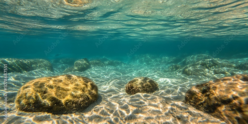 Fototapeta premium Clear water with gentle ripples