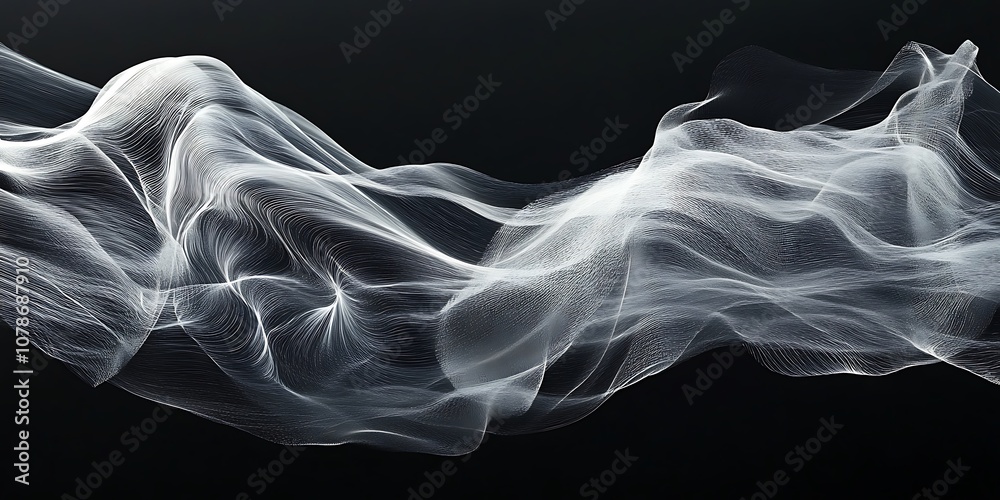 Fototapeta premium Abstract digital lines in flowing motion