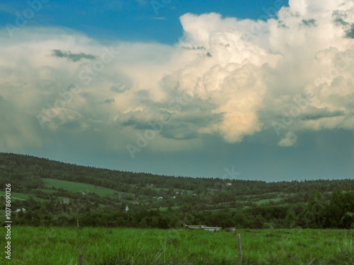 202405_Poland - Nowica, Gorlicie - countryside - bucolic meadows and clouds