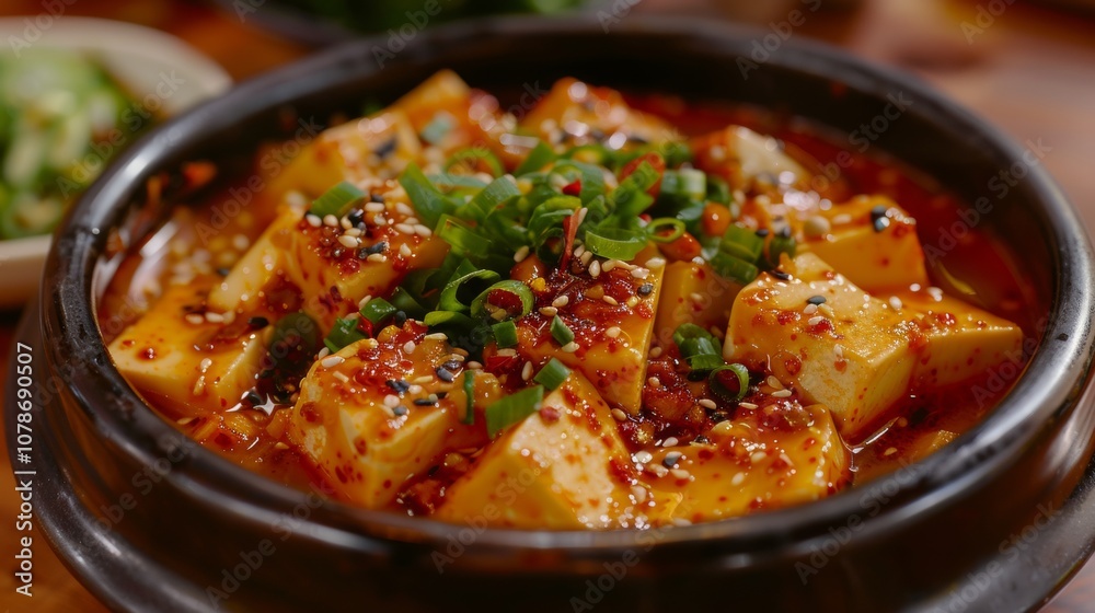 The national cuisine of North Korea. Tubu chorim (Tofu in Korean) The national cuisine of North Korea. Tubu chorim (Tofu in Korean)