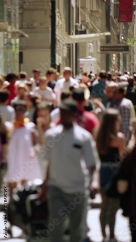 Anonymous crowd walking in New York City. People walking in busy street of Manhattan. More options in my portfolio.