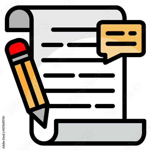 Speech Writing Icon For Design Element