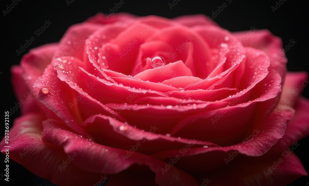 Close-up of a pink rose in bloom Close-up of a pink rose in bloom